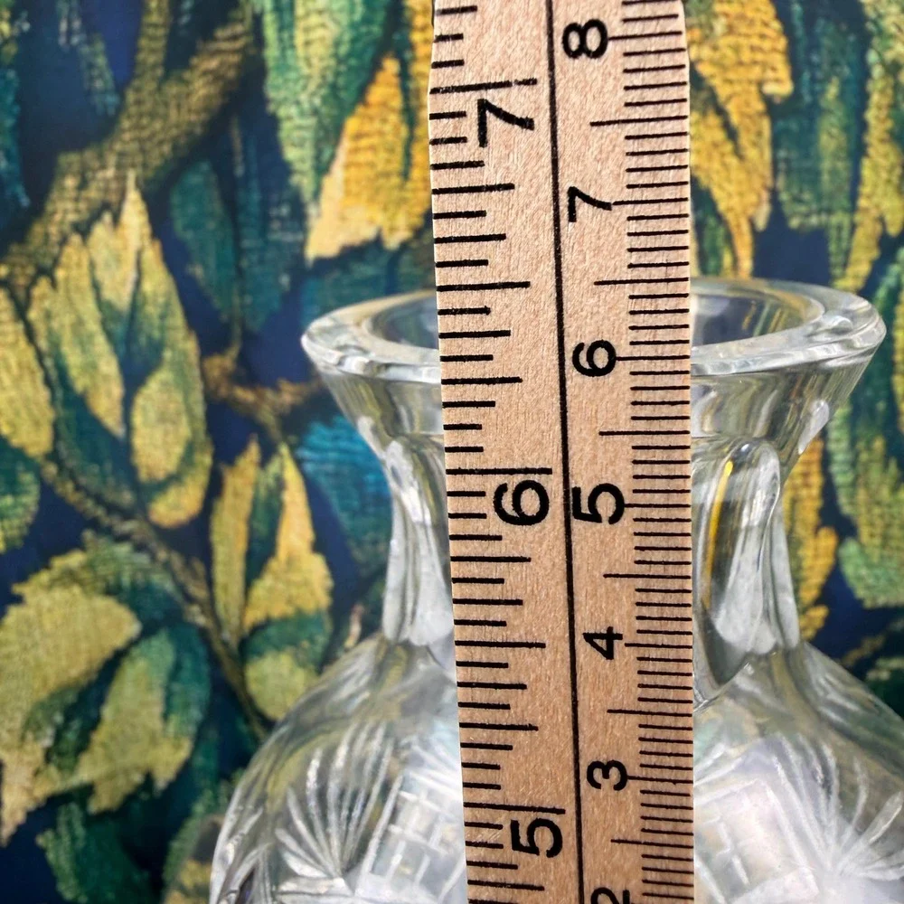 Badash Crystal Vase 7 Inch Cut Glass Flower Urn Made in Poland Clear Centerpiece